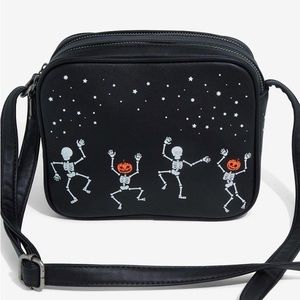 Dancing Skeletons Camera Crossbody Bag